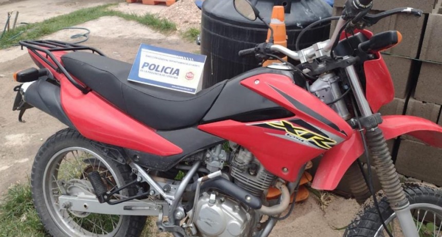 Allanamiento y secuestro de una moto