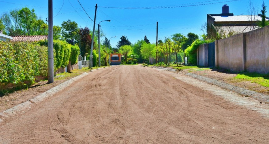 Finalizaron 916 metros de cordón cuneta en Nono