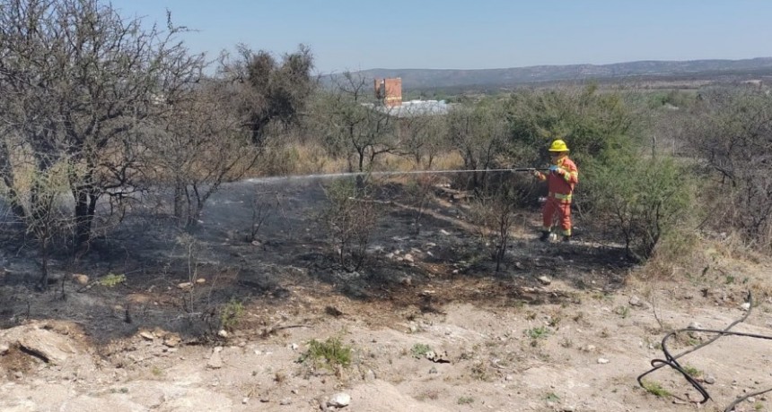 Bomberos extinguieron un incendio en un terreno
