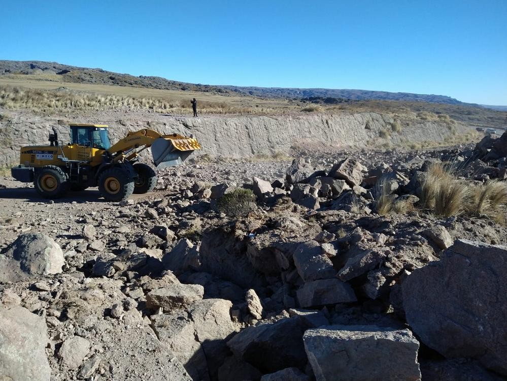 Nuevo corte del camino de Altas Cumbres